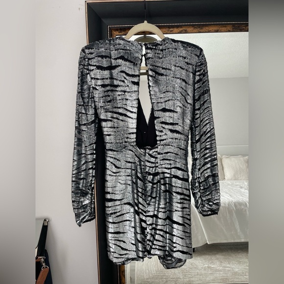 DUNDAS X REVOLVE Stardust Mini Dress in Silver Tiger - Picture 6 of 7